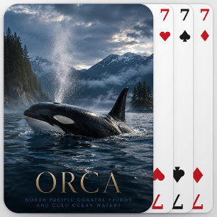 Orca North Pacific Fjord ANIMALS Poker Playing Cards