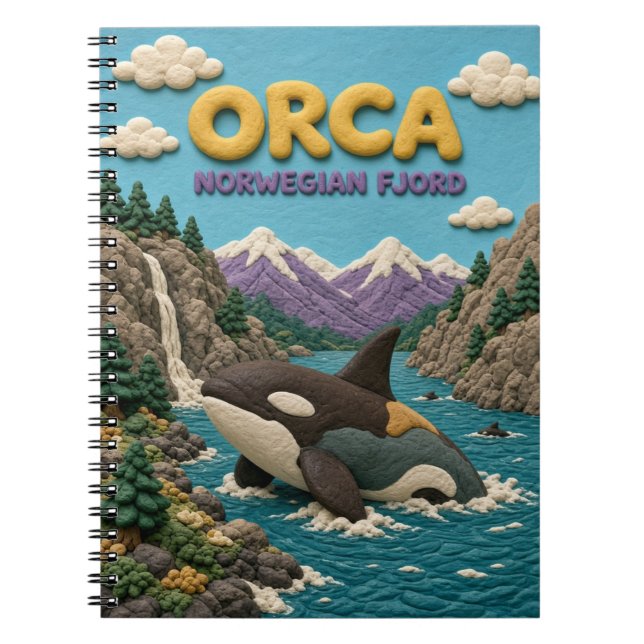 Orca Norwegian Fjord Modern KlayKoo Notebook (Front)
