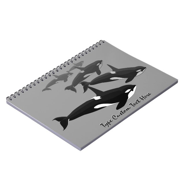 Orca Notebook Personalised Killer Whale Journal (Left Side)