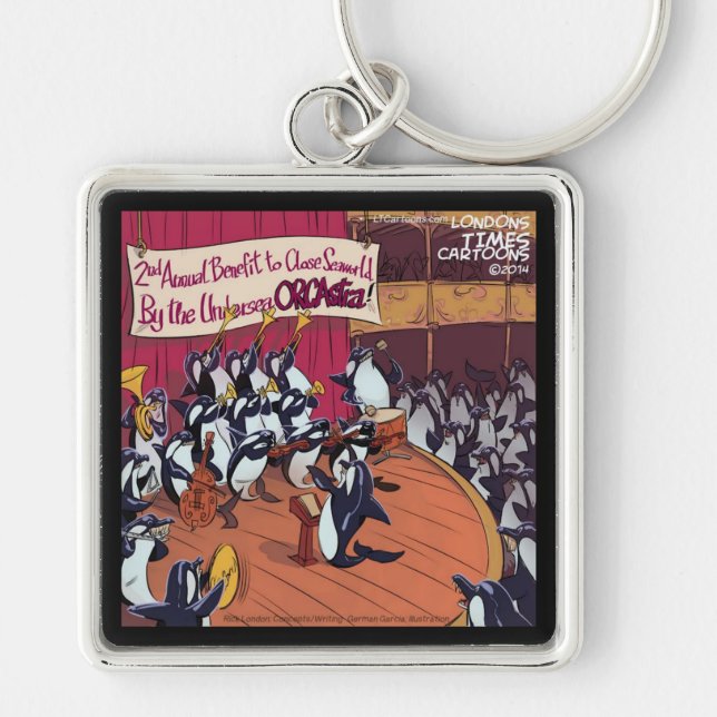 Orca Orchestra Funny Key Ring (Front)