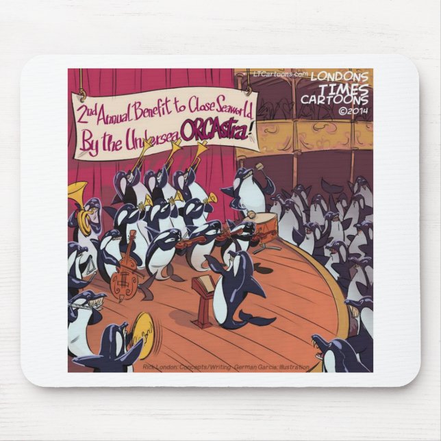 Orca Orchestra Funny Mouse Pad (Front)