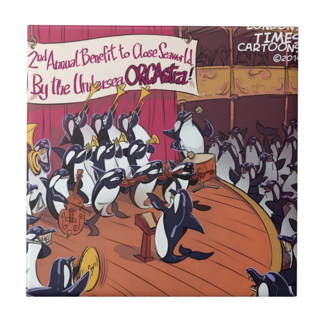 Orca Orchestra Funny Tile (Front)