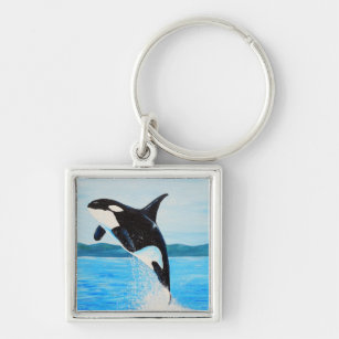 Orca Painting Key Ring