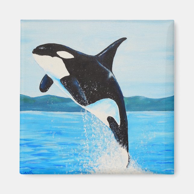 Orca Painting Magnet (Front)