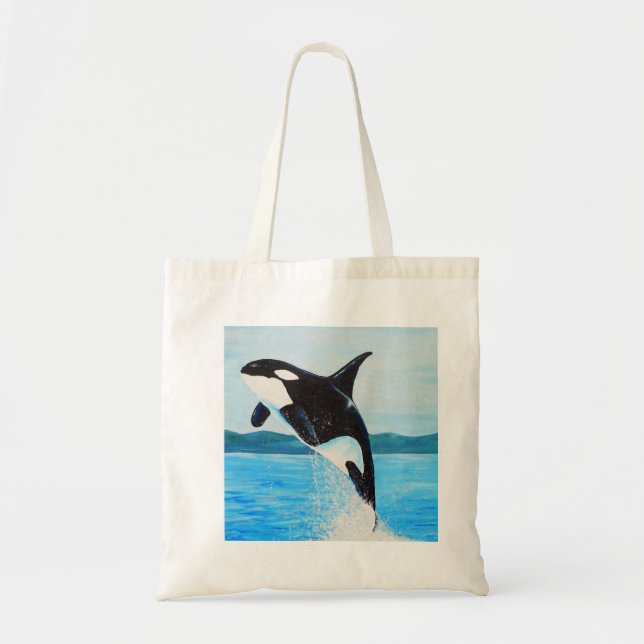 Orca Painting Tote Bag (Front)