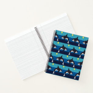 Orca (pattern) - Spiral Notebook