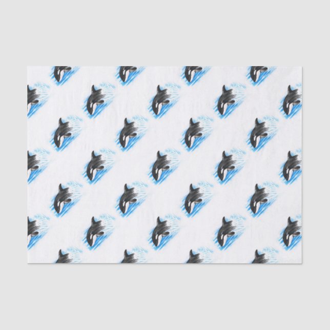 Orca Playing Tissue Paper (Front)