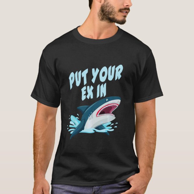 orca plush shark shark women shark mouth Long Slee T-Shirt (Front)