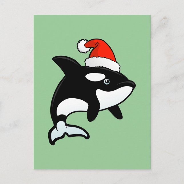 Orca Santa Holiday Postcard (Front)