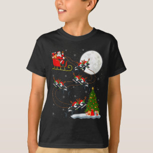 Orca Santa Sleigh Flying Funny Magical Christmas T T-Shirt