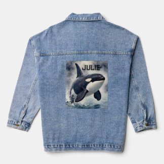 Orca Stormy waves, Personalized Denim Jacket