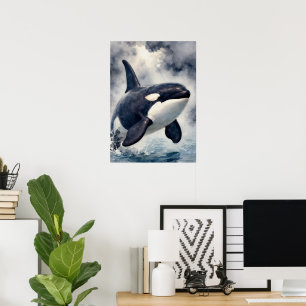 Orca Stormy waves, Poster