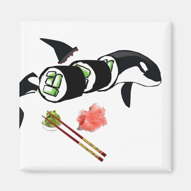 Orca sushi! magnet (Front)