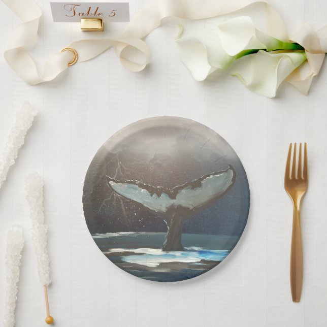 Orca Tail Paper Plate (Wedding)