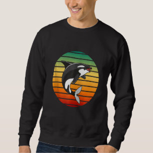 Orca The Whale At Sunset Zip Hoodie
