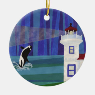 Orca Tokitae Ceramic Tree Decoration