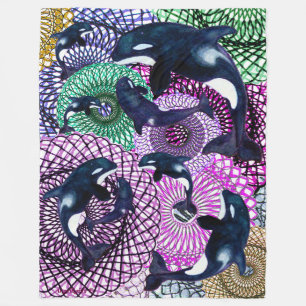 Orca Tribe Fleece Blanket