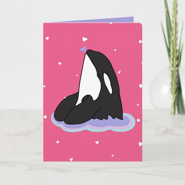 Orca Valentines Day Card (Front)