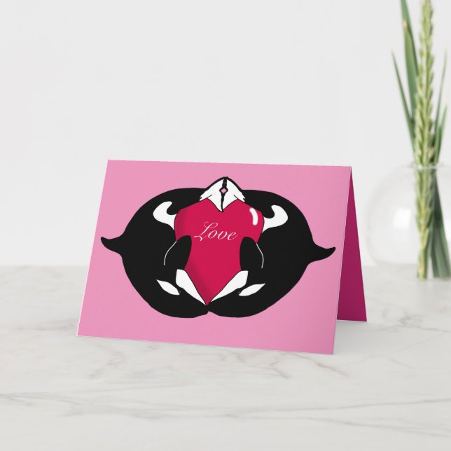 Orca Valentines Day Card (Front)