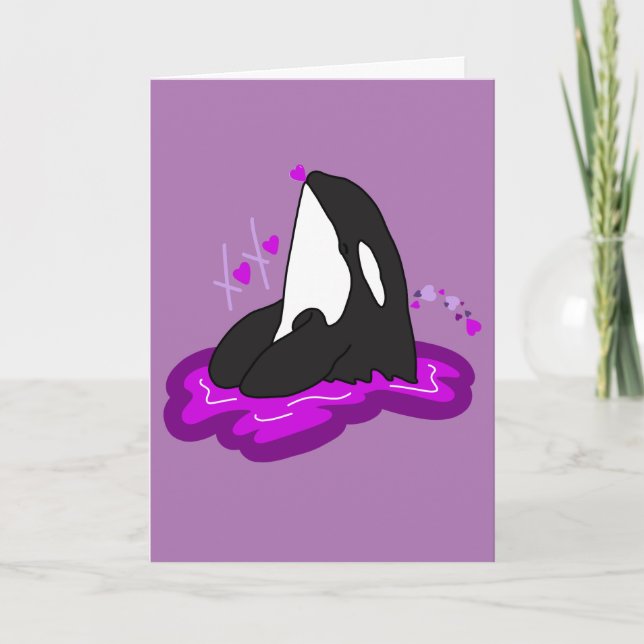 Orca Valentines Day Card (Front)