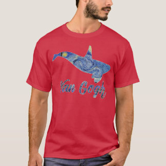 Orca Van Gogh Starry Night Art Van Gogh Painting W T-Shirt