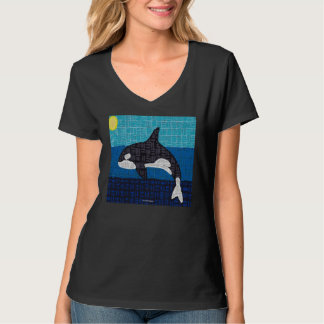 Orca (vivid) - Women's V-Neck T-Shirt