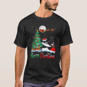 Orca Wearing Santa Hat Xmas Merry Christmas Orca P T-Shirt