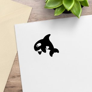 Orca Whale 2 Rubber Stamp