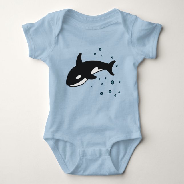 Orca Whale Baby Bodysuit (Front)