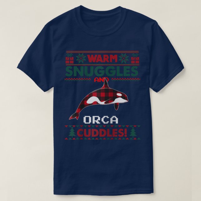 Orca Whale Christmas PajamaUgly Christmas Sweater  (Design Front)