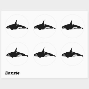 ORCA WHALE CLASSIC ROUND STICKER