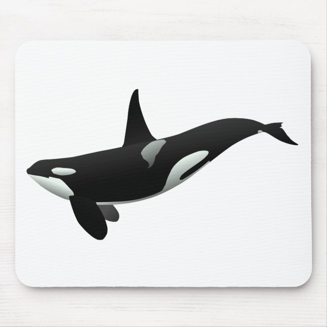 Orca whale illustration - Choose background colour Mouse Pad (Front)