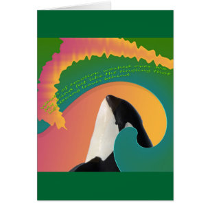 Orca Whale Rainbow Wave