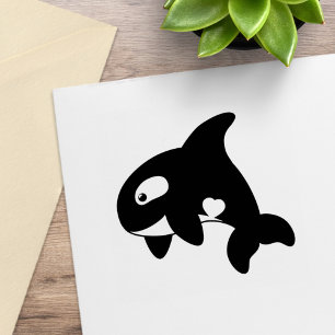 Orca Whale Rubber Stamp