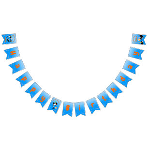 Orca whale under the sea birthday party bunting