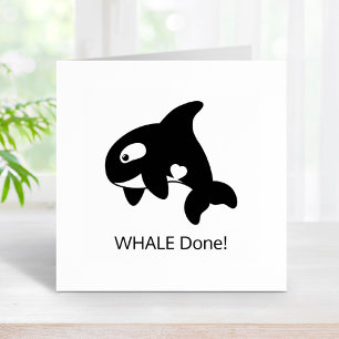 Orca Whale (Well) Done Rubber Stamp