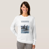Orca Whales #1 - Anacortes, Washington T-Shirt (Front Full)