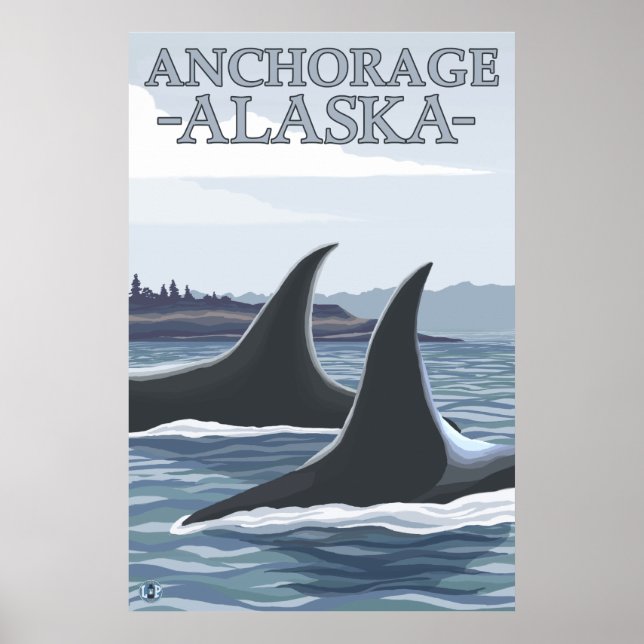 Orca Whales #1 - Anchorage, Alaska Poster (Front)