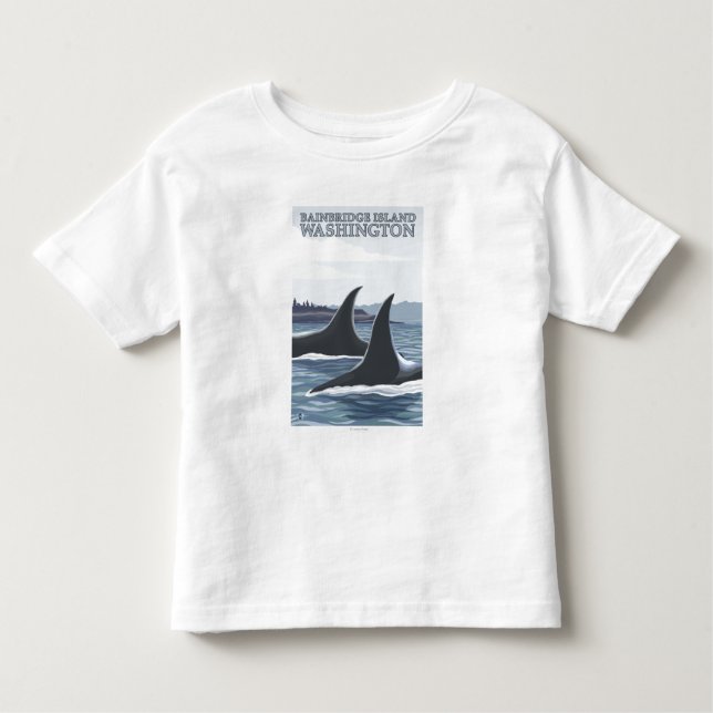 Orca Whales #1 - Bainbridge Island, Washington Toddler T-Shirt (Front)