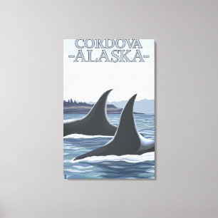 Orca Whales #1 - Cordova, Alaska Canvas Print