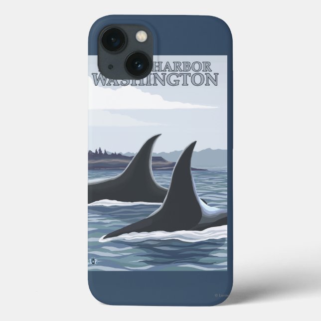 Orca Whales #1 - Friday Harbour, Washington Case-Mate iPhone Case (Back)