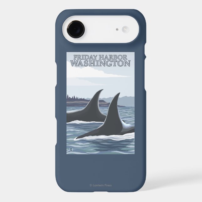 Orca Whales #1 - Friday Harbour, Washington Case-Mate iPhone Case (Back)