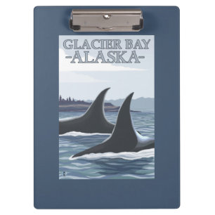 Orca Whales #1 - Glacier Bay, Alaska Clipboard