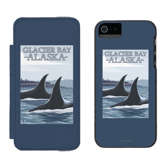 Orca Whales #1 - Glacier Bay, Alaska Incipio iPhone Wallet Case (Side by Side)
