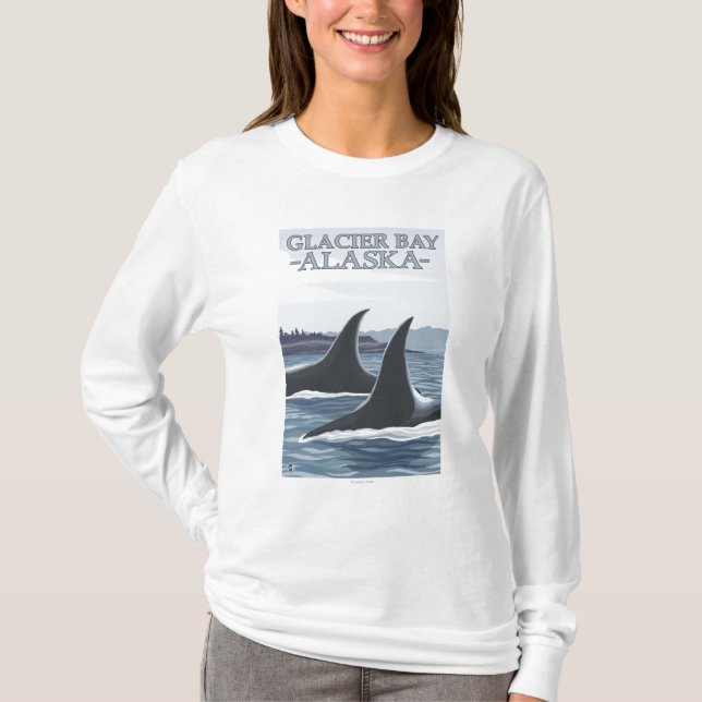 Orca Whales #1 - Glacier Bay, Alaska T-Shirt (Front)