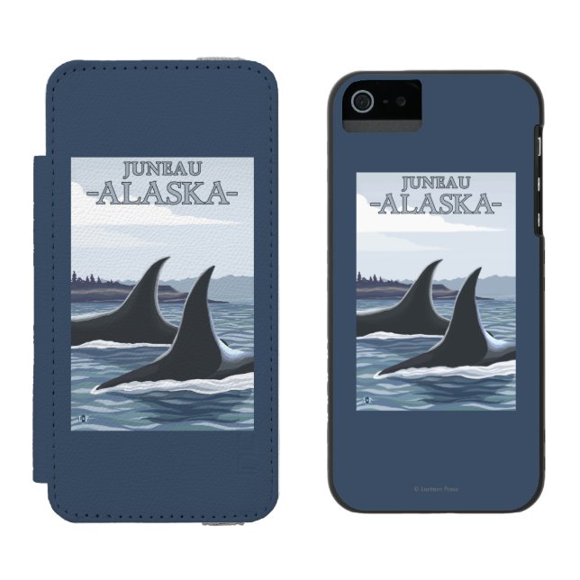 Orca Whales #1 - Juneau, Alaska Incipio iPhone Wallet Case (Side by Side)
