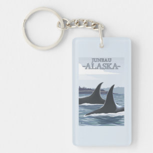 Orca Whales #1 - Juneau, Alaska Key Ring