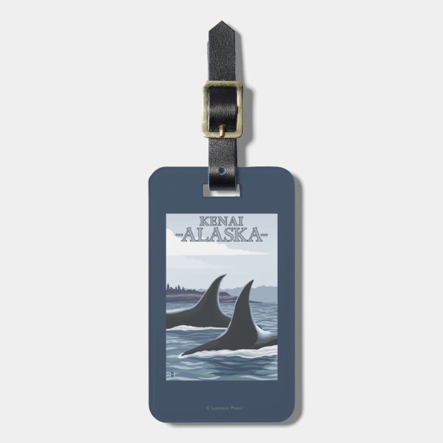Orca Whales #1 - Kenai, Alaska Luggage Tag (Front Vertical)