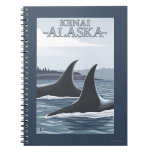 Orca Whales #1 - Kenai, Alaska Spiral Notebook