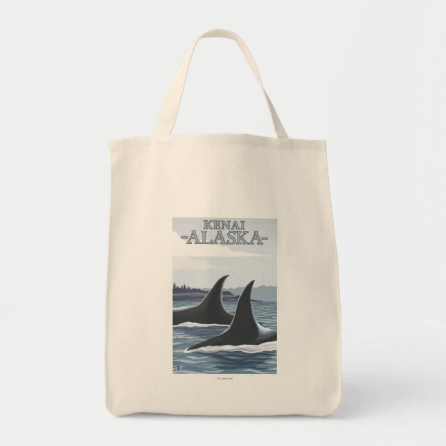 Orca Whales #1 - Kenai, Alaska Tote Bag (Front)
